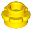 Lego (N) ~ Plate Round 1 x 1 with Flower Edge (5 Petals) ~ [Yellow]