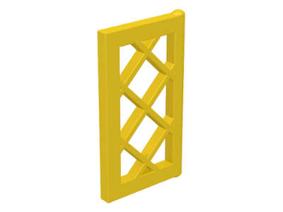 Lego (U) ~ Pane for Window 1 x 2 x 3 Lattice ~ [Yellow]