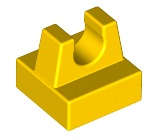 Lego (U) ~ Tile Modified 1 x 1 with Clip ~ [Yellow]