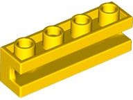 Lego Used - Brick Modified 1 x 4 with Channel~ [Yellow]