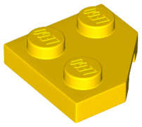 Lego (N) ~ Wedge Plate 2 x 2 Cut Corner ~ [Yellow]