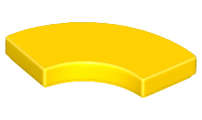 Lego (N) ~ Tile Round Corner 2 x 2 Macaroni ~ [Yellow]