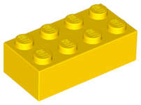 Lego (N) ~ Brick 2 x 4 ~ [Yellow]