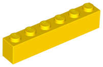 Lego (U) ~ Brick 1 x 6 ~ [Yellow]