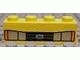 Lego (U) ~ Brick 1 x 4 with Silver Car Headlights Orange Signal Lights Black Grille with ~ [Yellow]