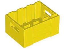 Lego (N) ~ Container Crate 3 x 4 x 1 2/3 with Handholds ~ [Yellow]