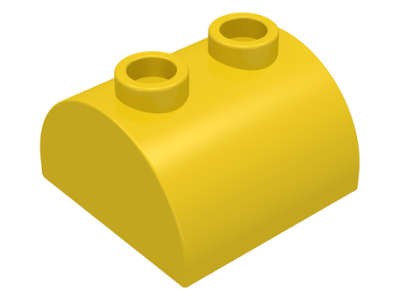 Lego (U) ~ Slope Curved 2 x 2 Double with 2 Hollow Studs ~ [Yellow]