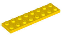 Lego (N) ~ Plate 2 x 8 ~ [Yellow]
