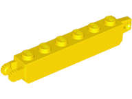 Lego (U) ~ Hinge Brick 1 x 6 Locking with 1 Finger Vertical End and 2 Fingers Vertical E ~ [Yellow]
