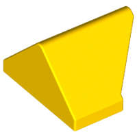 Lego (U) ~ Slope 45 2 x 1 Double / Inverted with Bottom Stud Holder ~ [Yellow]
