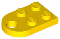 Lego (N) ~ Plate Modified 2 x 3 with Hole ~ [Yellow]