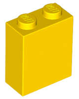 Lego (N) ~ Brick 1 x 2 x 2 with Inside Stud Holder ~ [Yellow]