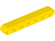 Lego (N) ~ Technic Liftarm Thick 1 x 7 ~ [Yellow]