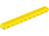 Lego (N) ~ Technic Liftarm Thick 1 x 11 ~ [Yellow]