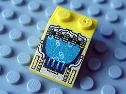 Lego (U) ~ Slope 33 3 x 2 with Divers Bubbles Pattern ~ [Yellow]
