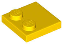 Lego (N) ~ Tile Modified 2 x 2 with Studs on Edge ~ [Yellow]