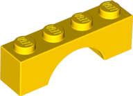 Lego (N) ~ Arch 1 x 4 ~ [Yellow]