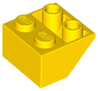 Lego (N) ~ Slope Inverted 45 2 x 2 with Flat Bottom Pin ~ [Yellow]