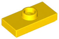 Lego (U) ~ Plate Modified 1 x 2 with 1 Stud with Groove (Jumper) ~ [Yellow]