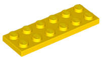 Lego (N) ~ Plate 2 x 6 ~ [Yellow]