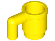 Lego (N) ~ Minifigure Utensil Cup ~ [Yellow]