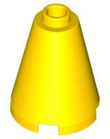 Lego (U) ~ Cone 2 x 2 x 2 - Open Stud ~ [Yellow]