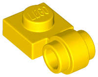 Lego (N) ~ Plate Modified 1 x 1 with Light Attachment - Thick Ring ~ [Yellow]