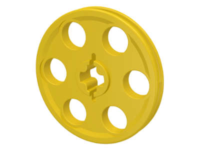 Lego Used - Technic Wedge Belt Wheel (Pulley)~ [Yellow]