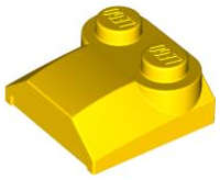 Lego (U) ~ Slope Curved 2 x 2 x 2/3 with 2 Studs and Curved Sides Lip End ~ [Yellow]