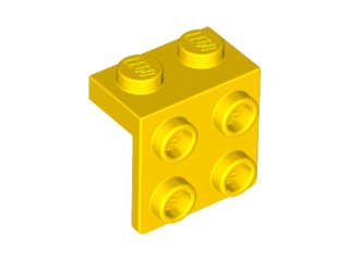 Lego (N) ~ Bracket 1 x 2 - 2 x 2 ~ [Yellow]