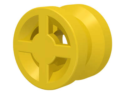 Lego (N) ~ Wheel 8mm D. x 6mm ~ [Yellow]