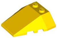 Lego (U) ~ Wedge 4 x 4 Triple with Stud Notches ~ [Yellow]