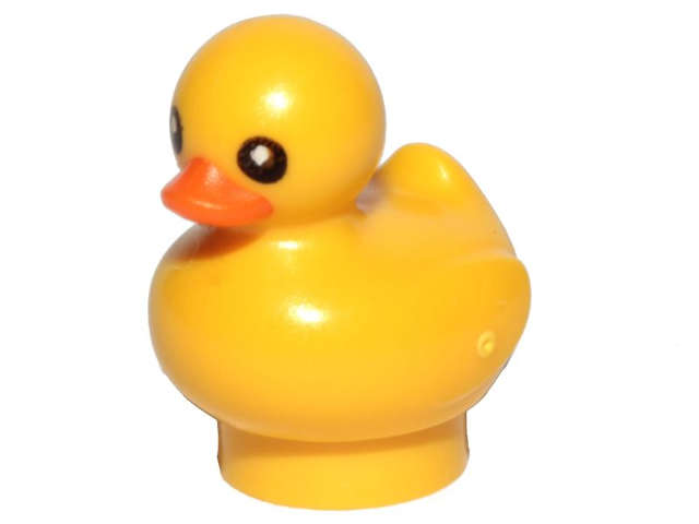 Lego NEW - Yellow Duckling with Black Eyes and Orange Beak Pattern
