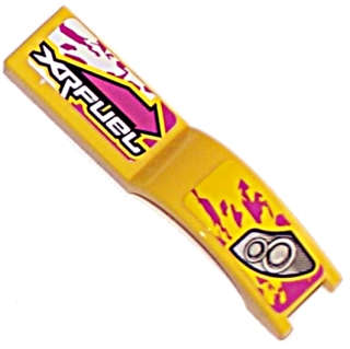 Lego (U) ~ Vehicle Mudguard 1 x 4 1/2 with 'XRFUEL' Arrow and Headlights Pattern Model R ~ [Yellow]