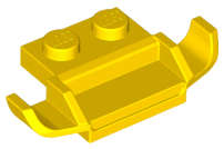 Lego (U) ~ Plate Modified 1 x 2 with Racers Car Grille ~ [Yellow]