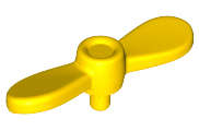 Lego (N) ~ Minifigure Propeller 2 Blade Twisted Tiny with Small Pin ~ [Yellow]