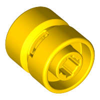 Lego (N) ~ Wheel 11mm D. x 12mm Hole Notched for Wheels Holder Pin ~ [Yellow]