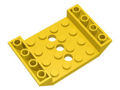 Lego (N) ~ Slope Inverted 45 6 x 4 Double with 4 x 4 Cutout and 3 Holes ~ [Yellow]