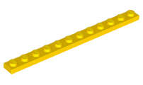 Lego (U) ~ Plate 1 x 12 ~ [Yellow]