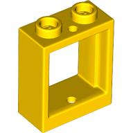 Lego (N) ~ Window 1 x 2 x 2 Flat Front ~ [Yellow]
