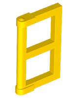 Lego (N) ~ Pane for Window 1 x 2 x 3 with Thick Corner Tabs ~ [Yellow]