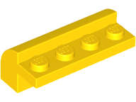 Lego (N) ~ Slope Curved 2 x 4 x 1 1/3 with 4 Recessed Studs ~ [Yellow]