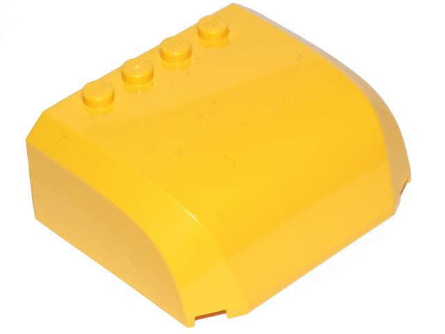 Lego (N) ~ Windscreen 5 x 6 x 2 Curved Top Canopy with 4 Studs ~ [Yellow]