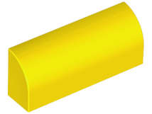 Lego (U) ~ Slope Curved 1 x 4 x 1 1/3 ~ [Yellow]