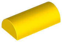 Lego (U) ~ Slope Curved 2 x 4 Double (Undetermined Type) ~ [Yellow]