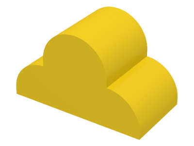 Lego (U) ~ Slope Curved 4 x 2 x 2 Triple ~ [Yellow]