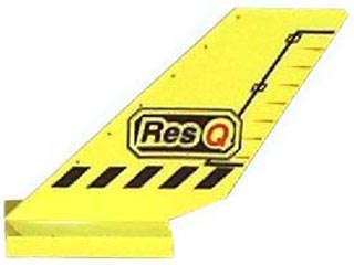 Lego (U) ~ Tail Shuttle with Res-Q and Black Lines Pattern ~ [Yellow]