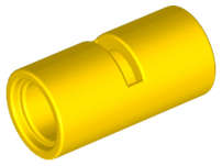 Lego (N) ~ Technic Pin Connector Round 2L with Slot (Pin Joiner Round) ~ [Yellow]