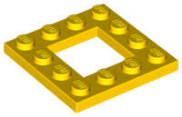 Lego (U) ~ Plate Modified 4 x 4 with 2 x 2 Open Center ~ [Yellow]