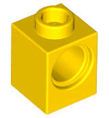 Lego (N) ~ Technic Brick 1 x 1 with Hole ~ [Yellow]
